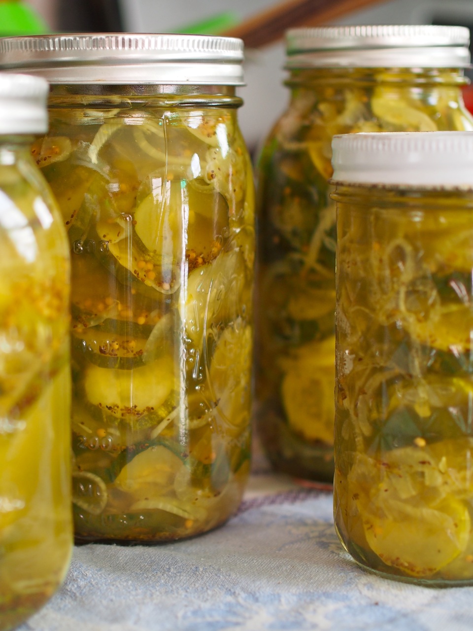 Finished bread-and-butter pickles
